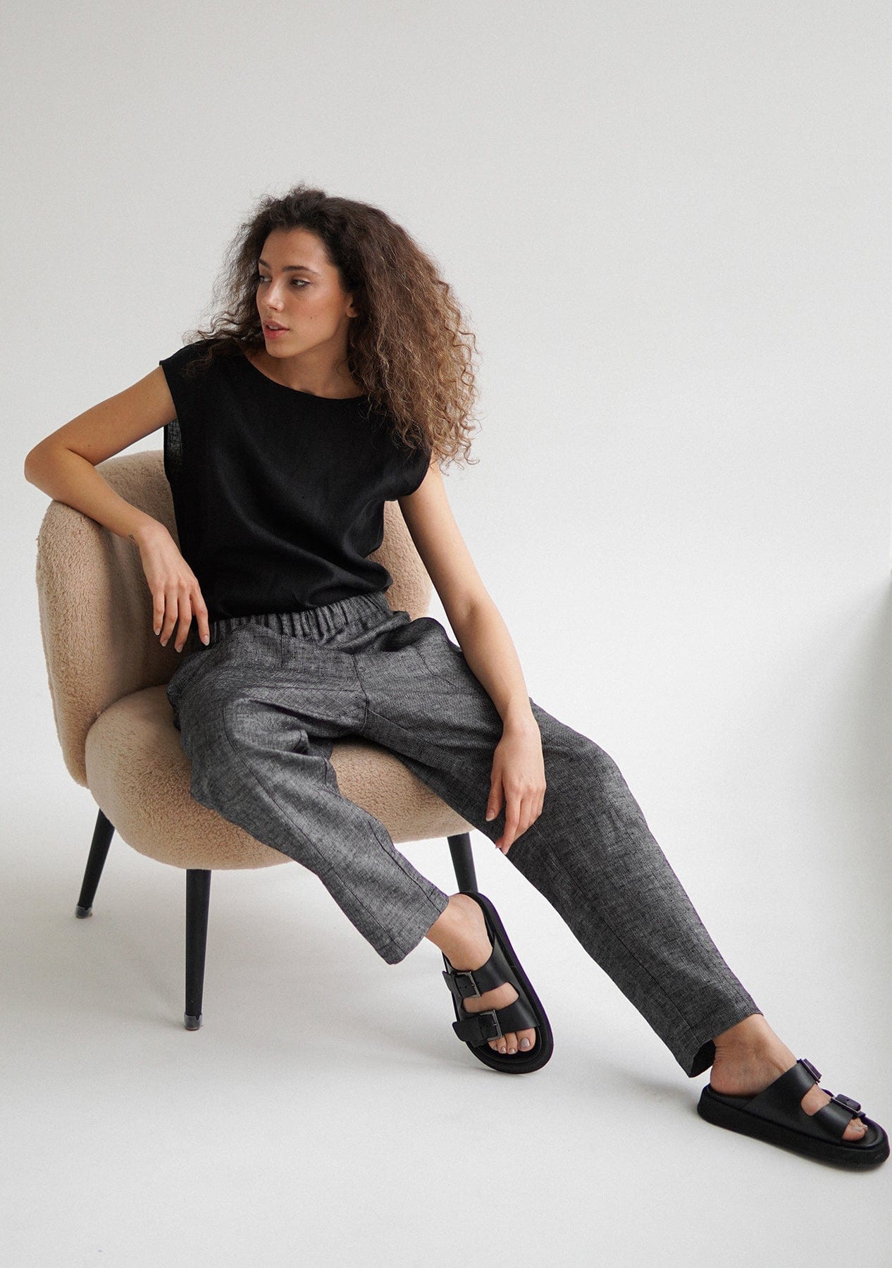 Штани жіночі льняні Etape EW tr Black