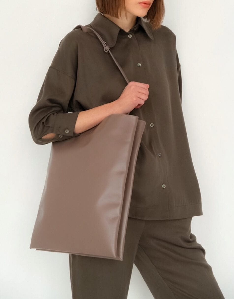 Сумка шкіряна Etape Grande 0011 Taupe