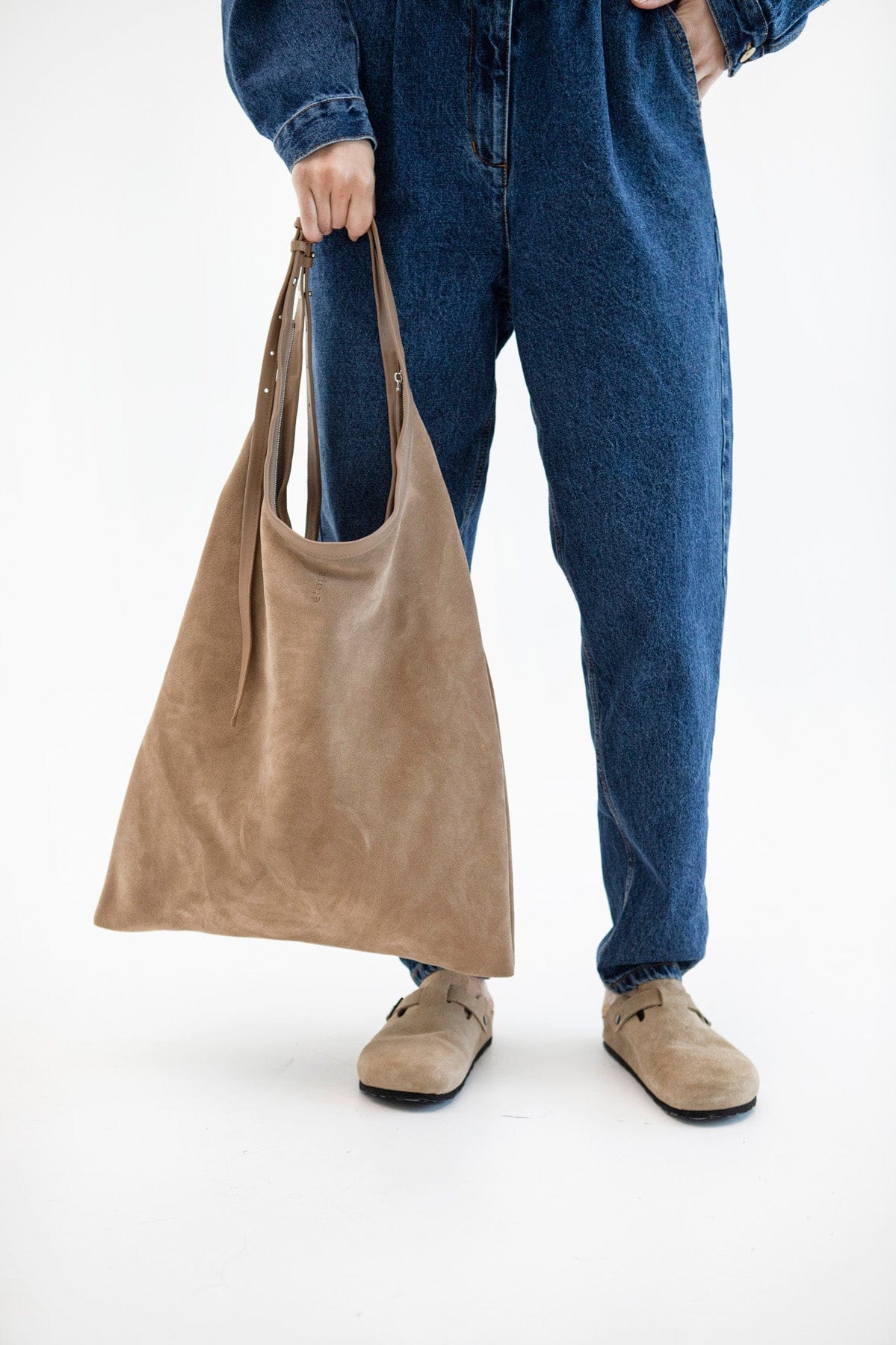 Сумка замшева Etape La Poche Grand Suede Biscotto