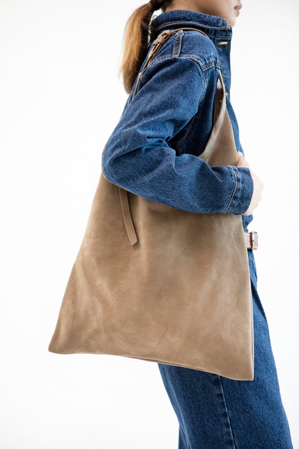 Сумка замшева Etape La Poche Grand Suede Biscotto