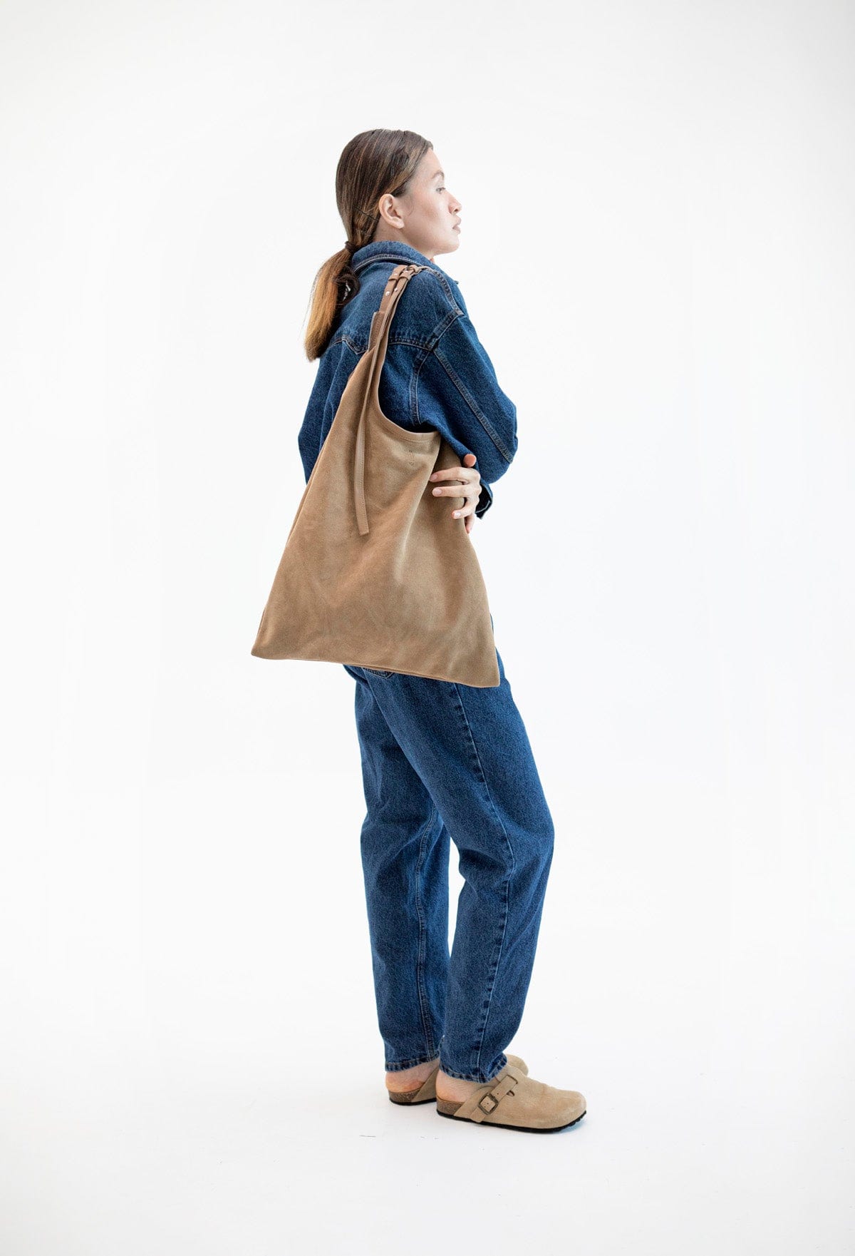 Сумка замшева Etape La Poche Grand Suede Biscotto