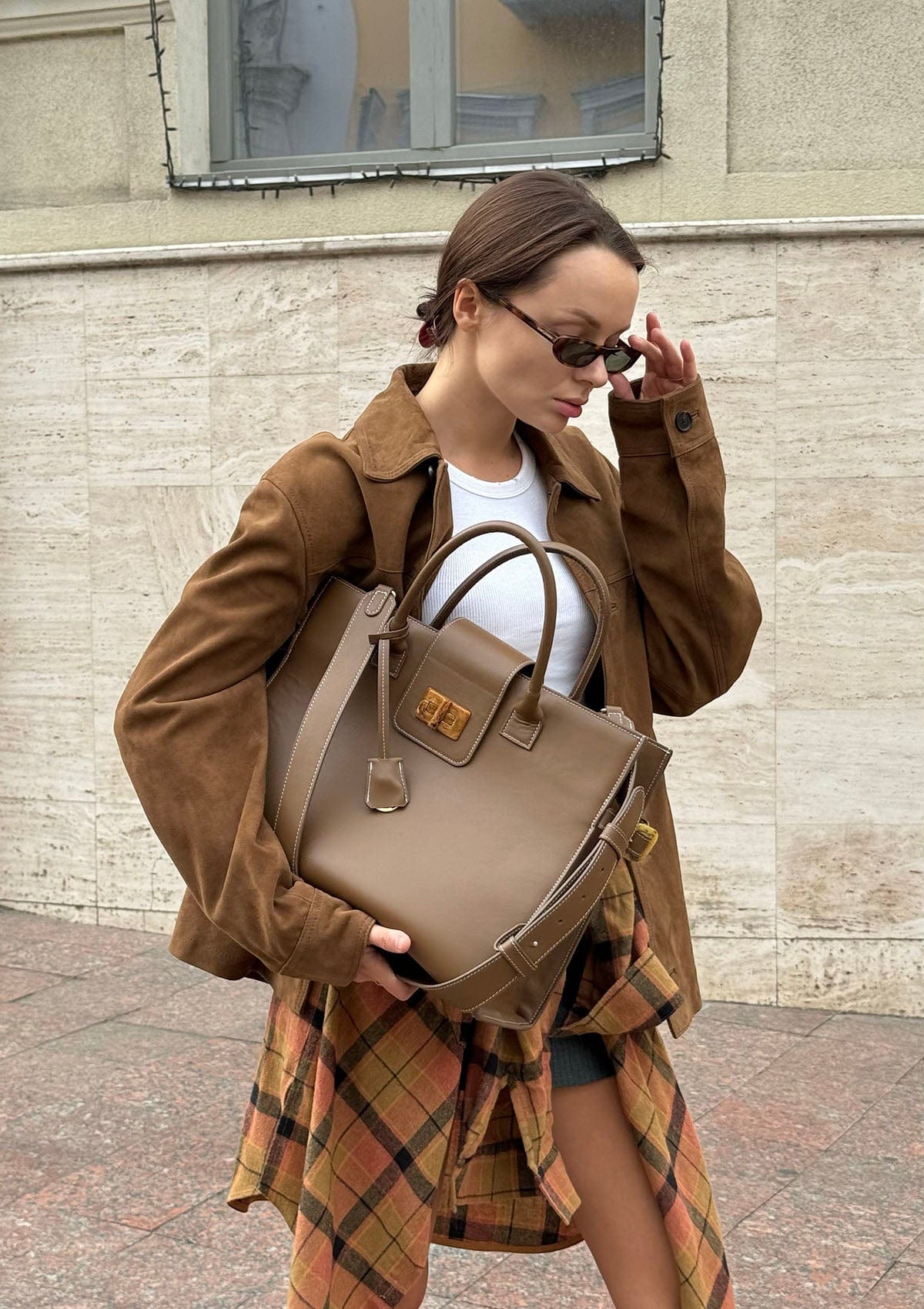 Сумка шкіряна Etape Milano Grande Caramel