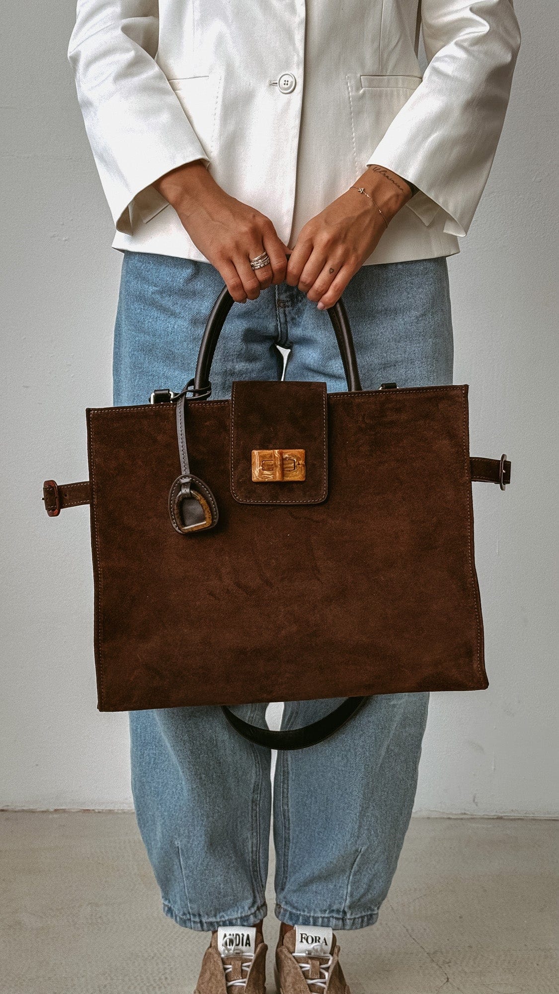 Сумка замшева Etape Milano Grande Suede Chocolate