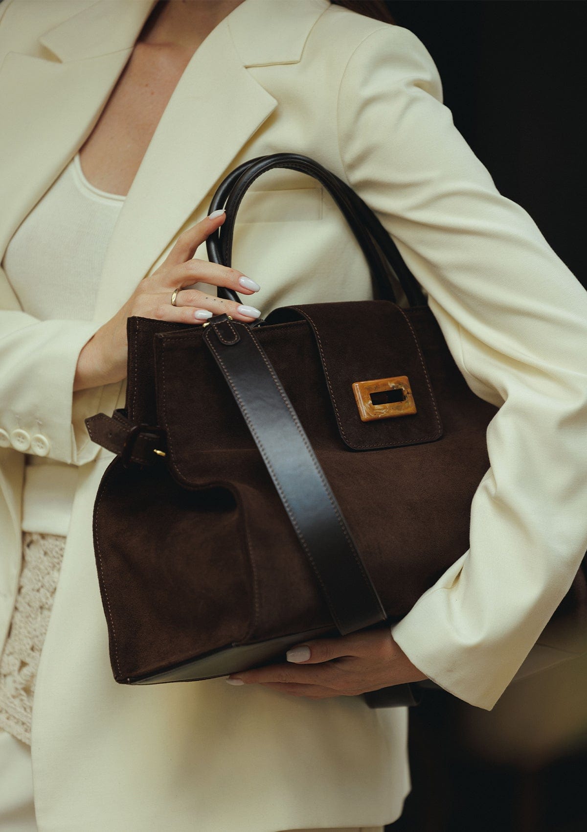 Сумка замшева Etape Milano Grande Suede Chocolate