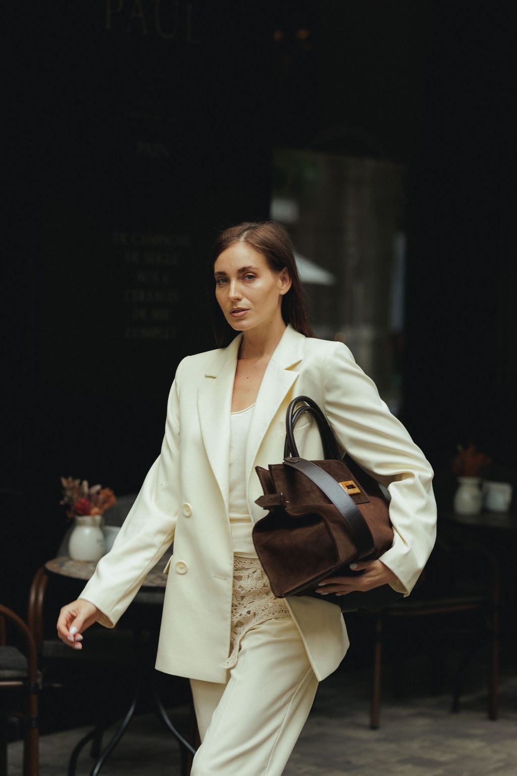 Сумка замшева Etape Milano Grande Suede Chocolate