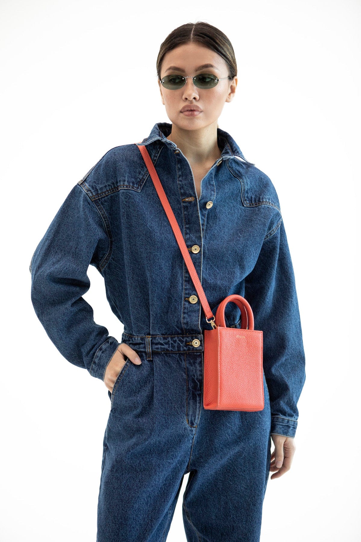 Сумка шкіряна Etape MIMI BAG Coral Кораловий