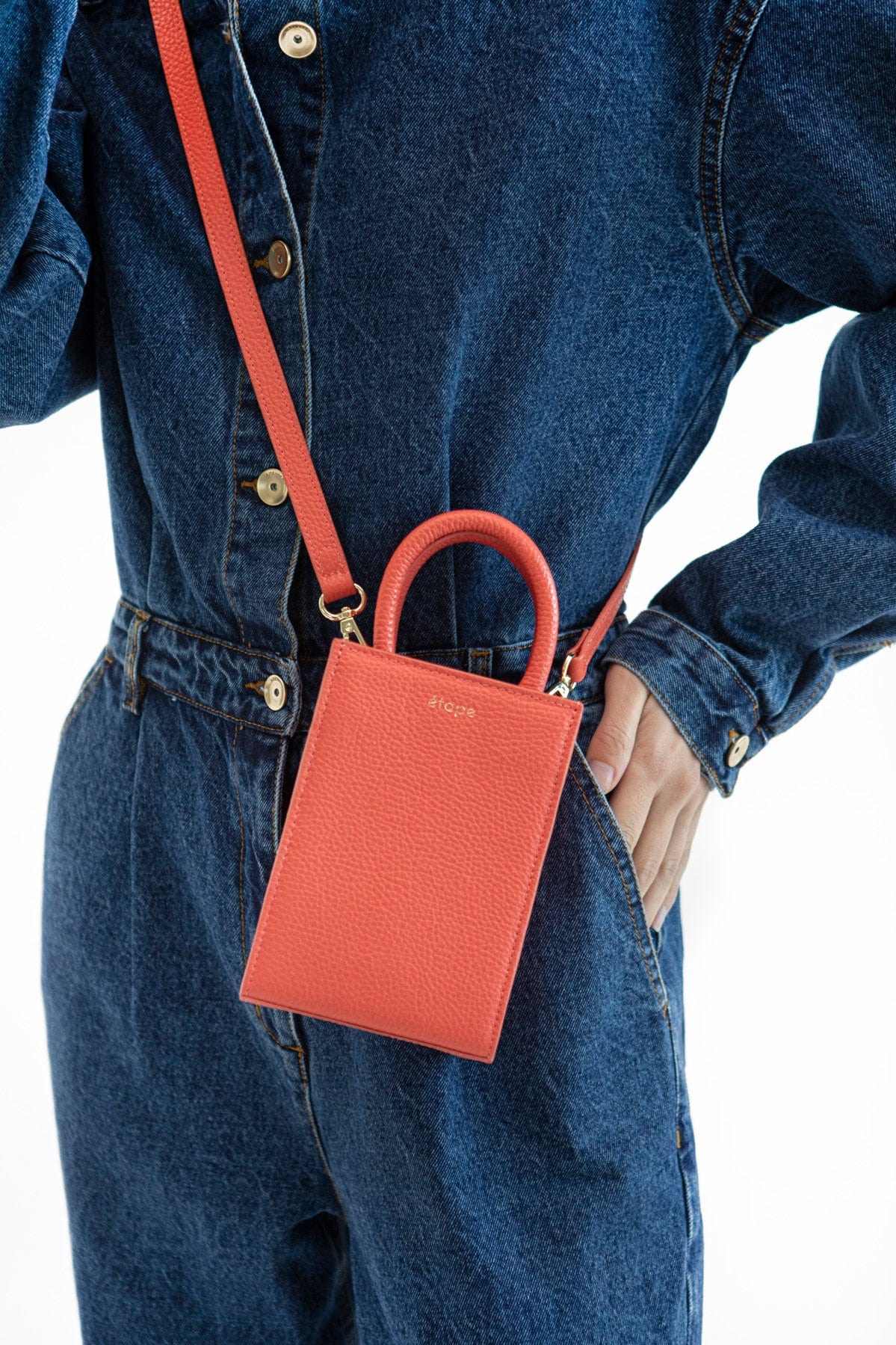 Сумка шкіряна Etape MIMI BAG Coral Кораловий