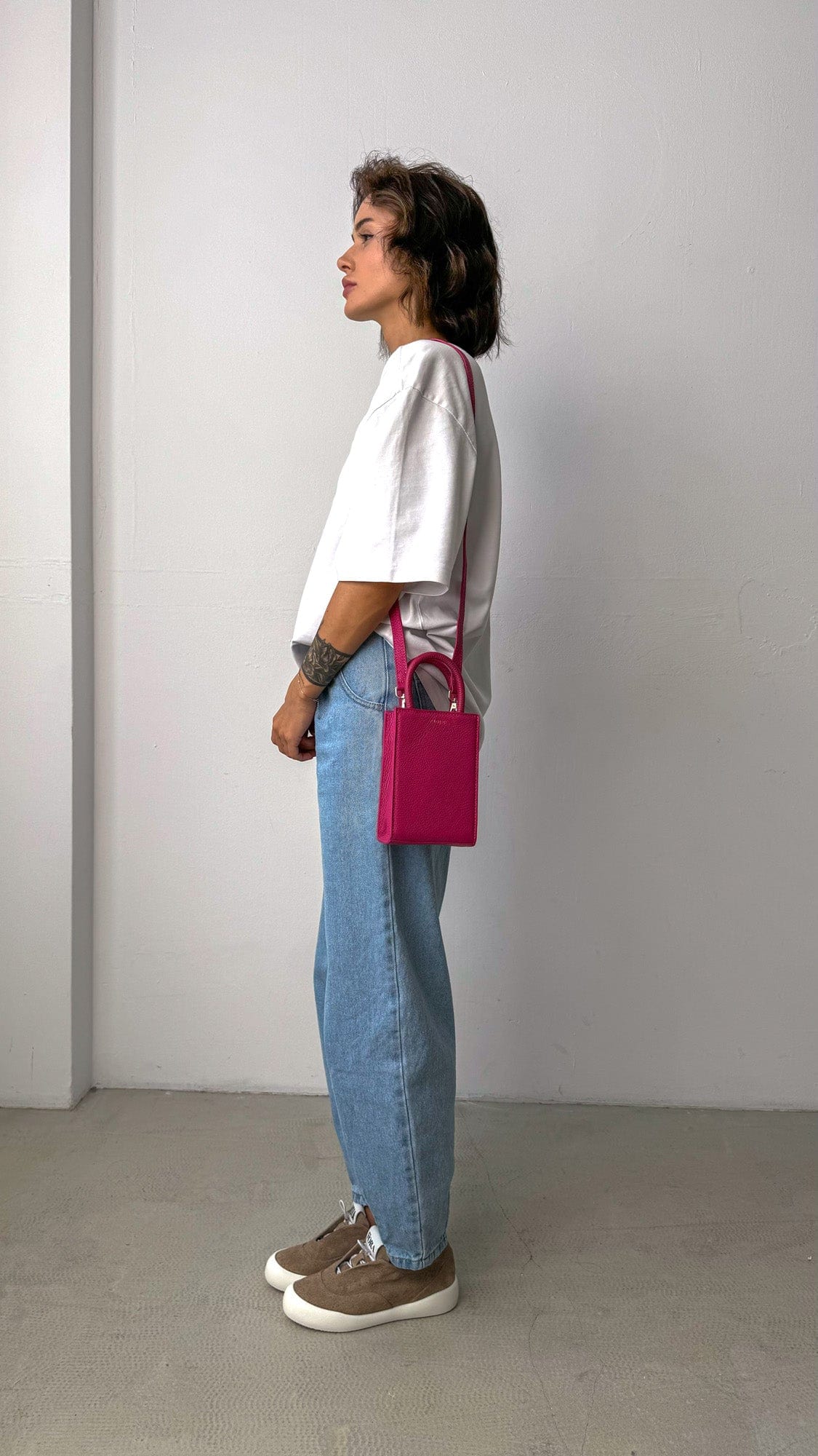 Сумка шкіряна Etape MIMI BAG Fuchsia Фуксія