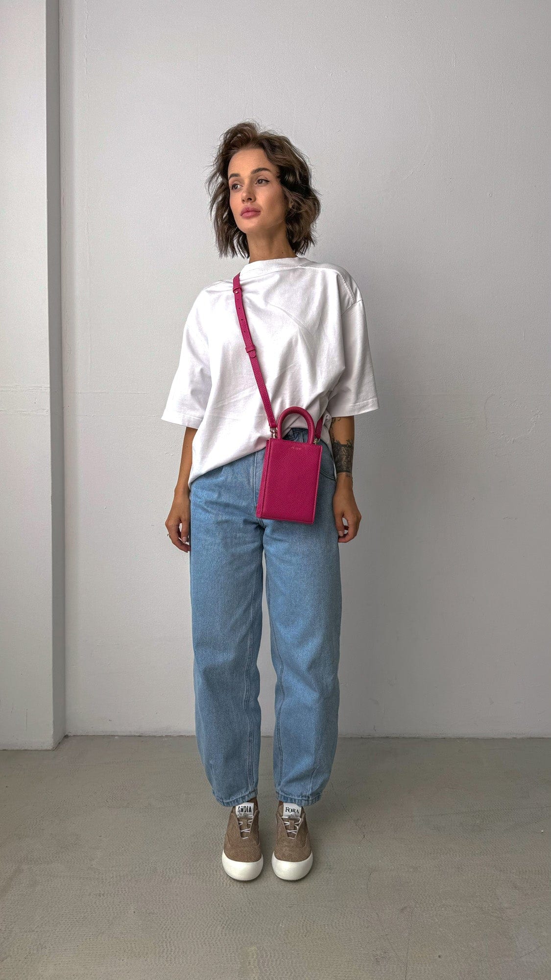 Сумка шкіряна Etape MIMI BAG Fuchsia Фуксія