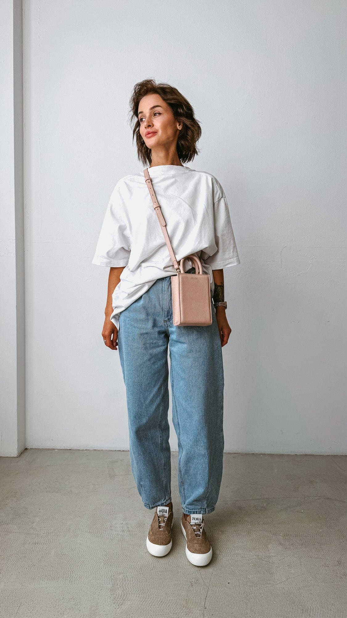 Сумка шкіряна Etape MIMI BAG Powder Рожевий