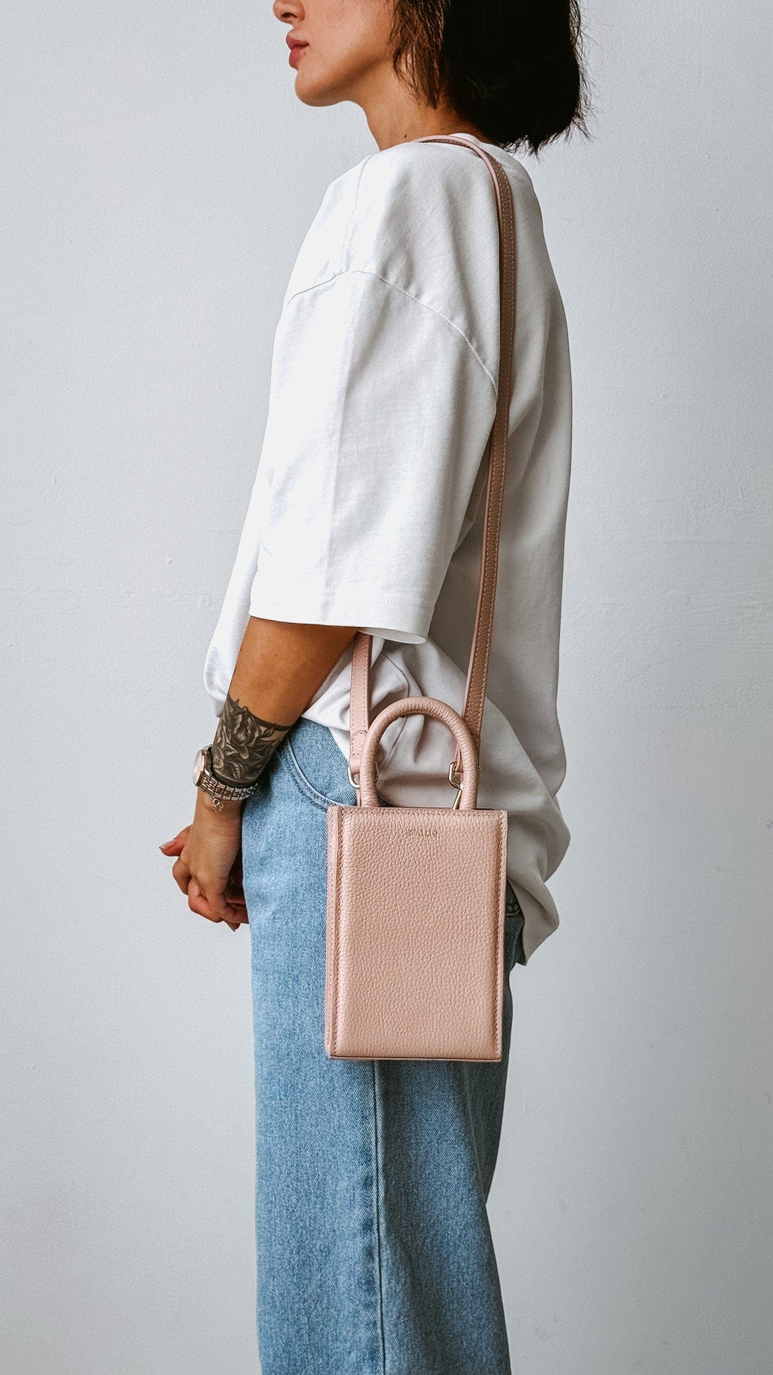 Сумка шкіряна Etape MIMI BAG Powder Рожевий