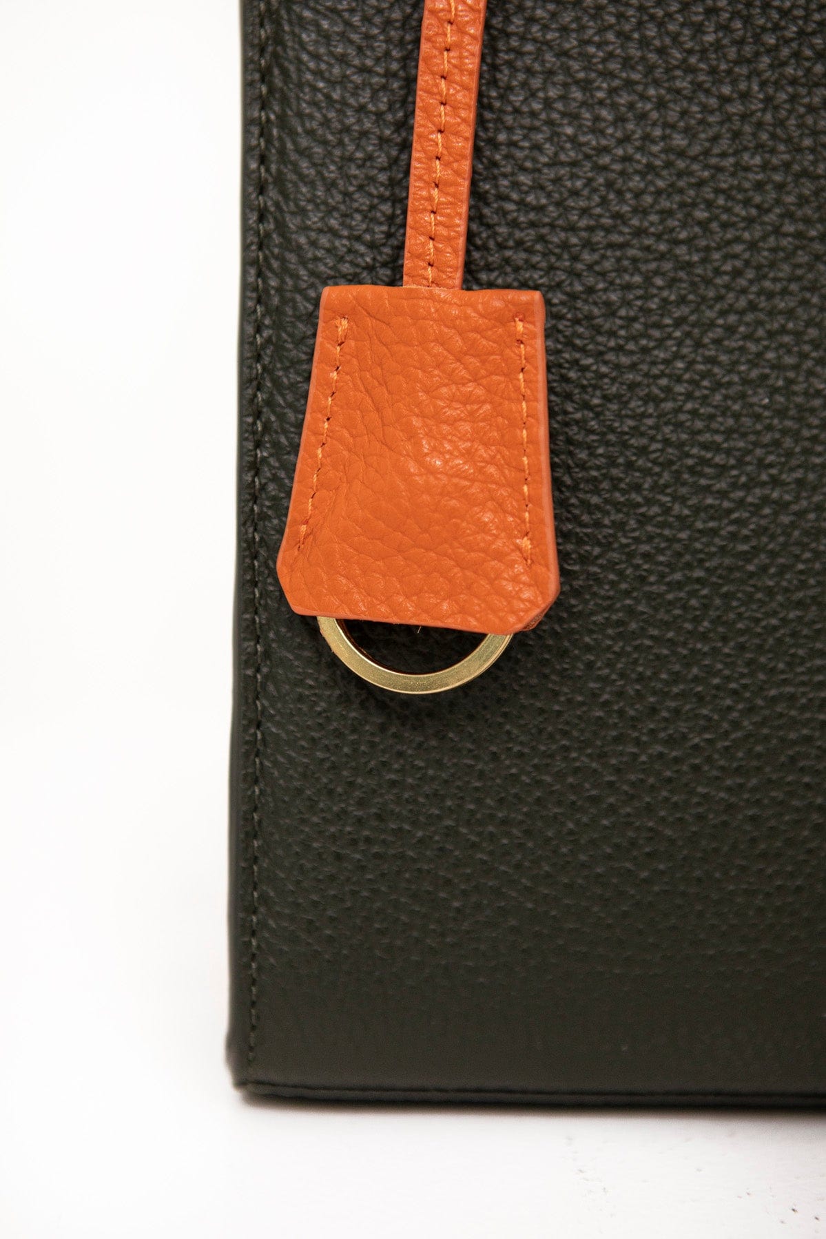 Сумка шкіряна Etape TOY BAG 888 Хакі / Помаранчевий