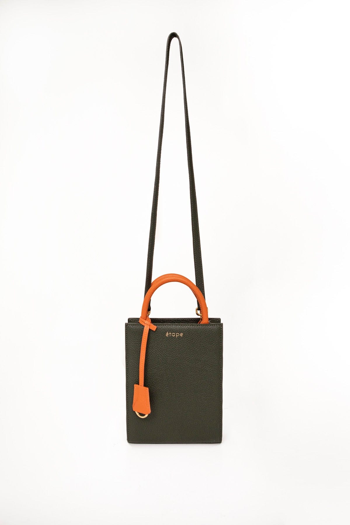 Сумка шкіряна Etape TOY BAG 888 Хакі / Помаранчевий