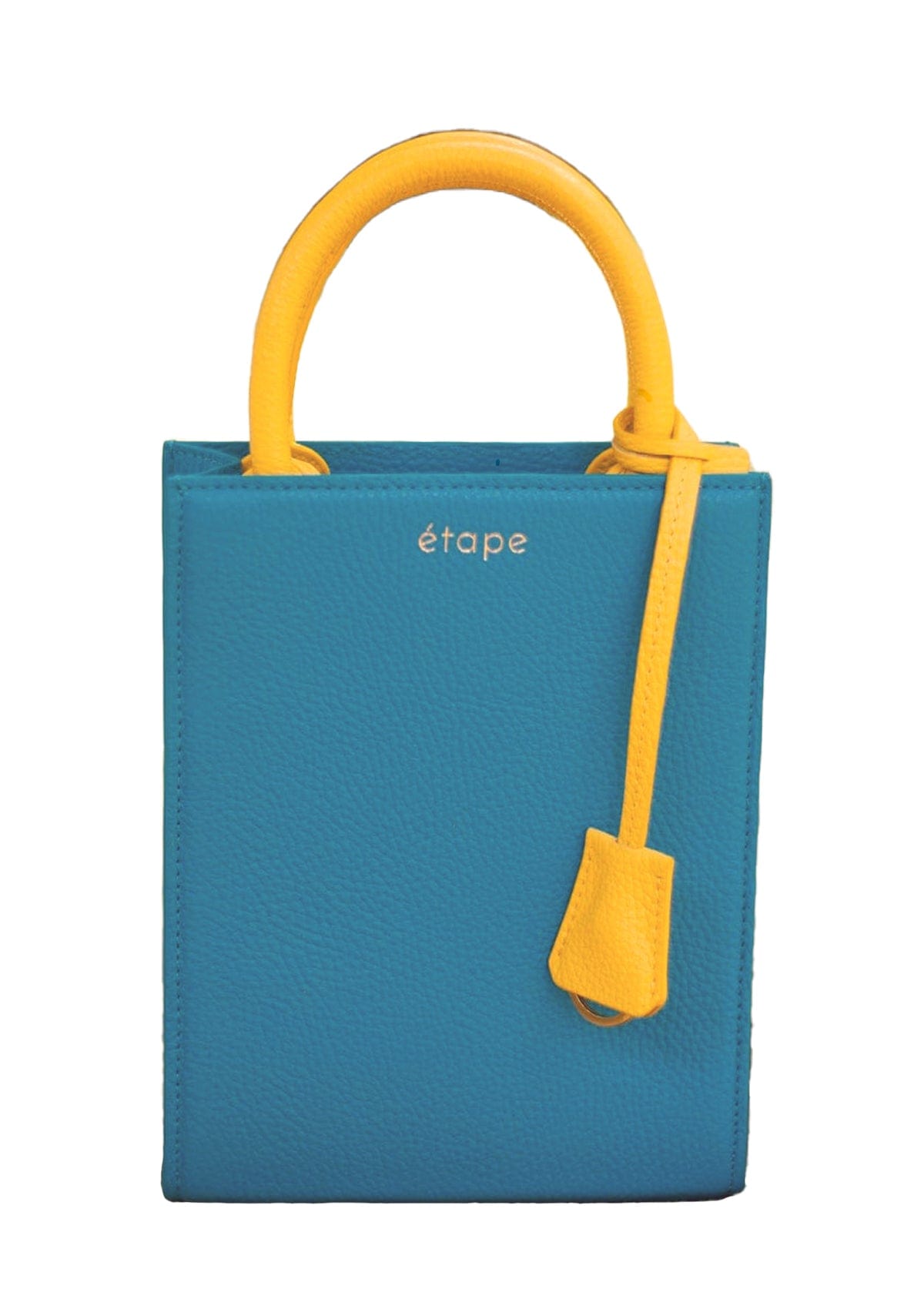 Сумка шкіряна Etape TOY BAG 888 BY Блакитний / жовтий
