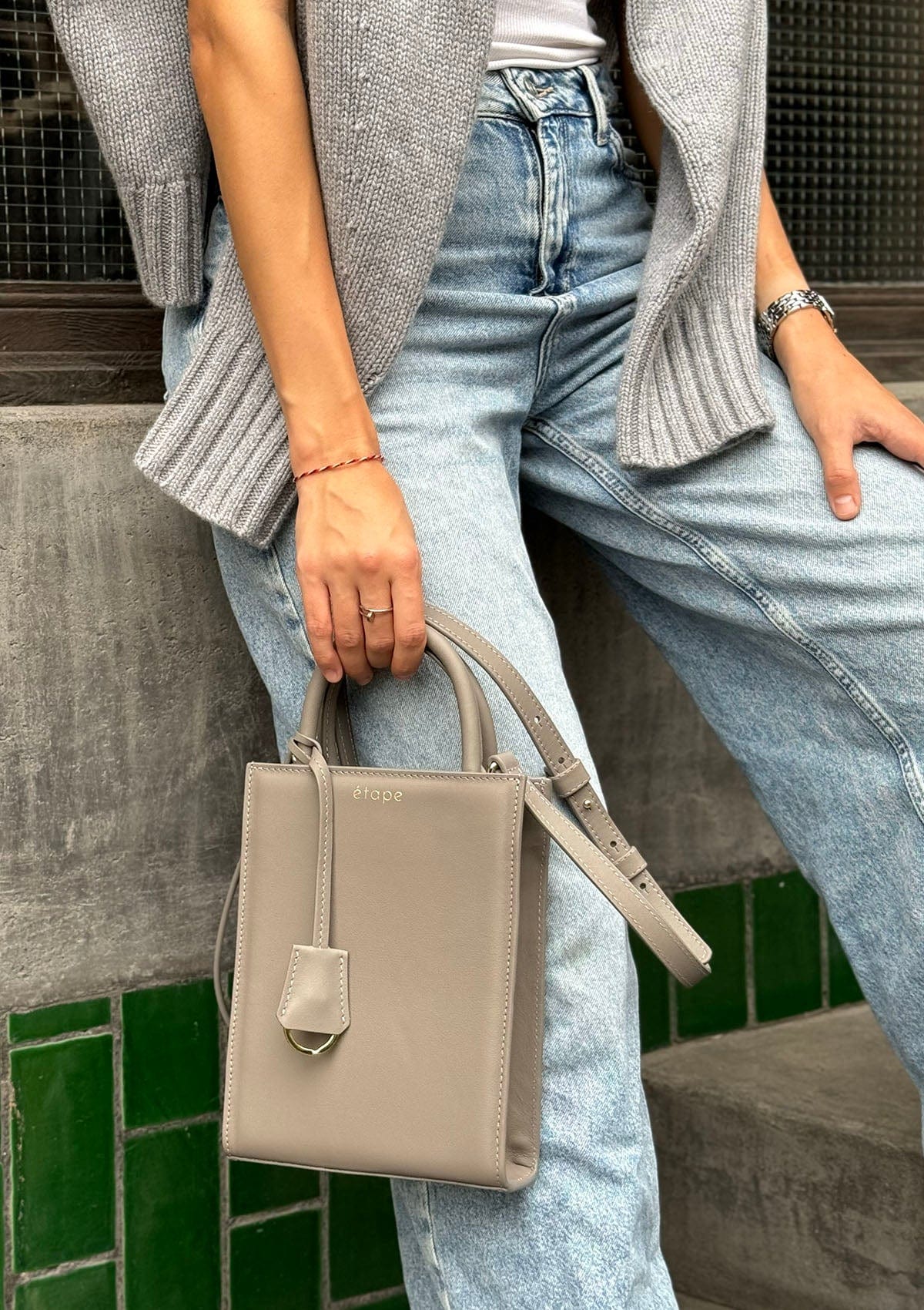 Сумка шкіряна Etape TOY BAG 888 Grey Nappa Сірий