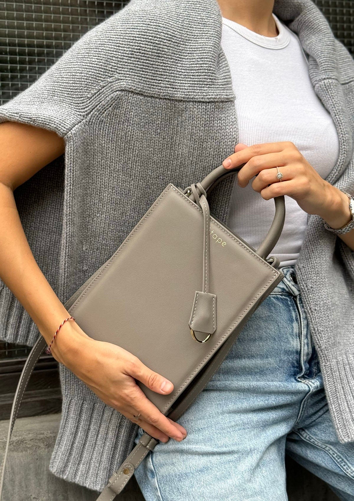 Сумка шкіряна Etape TOY BAG 888 Grey Nappa Сірий