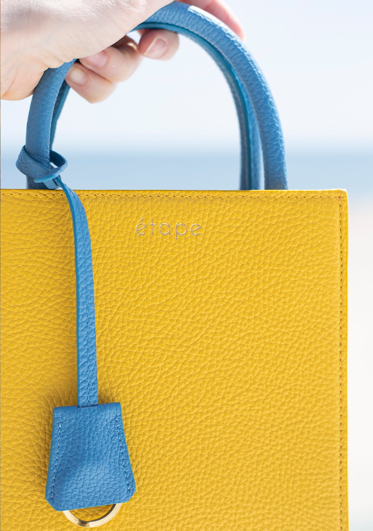 Сумка шкіряна Etape TOY BAG 888 YB Жовтий / Блакитний