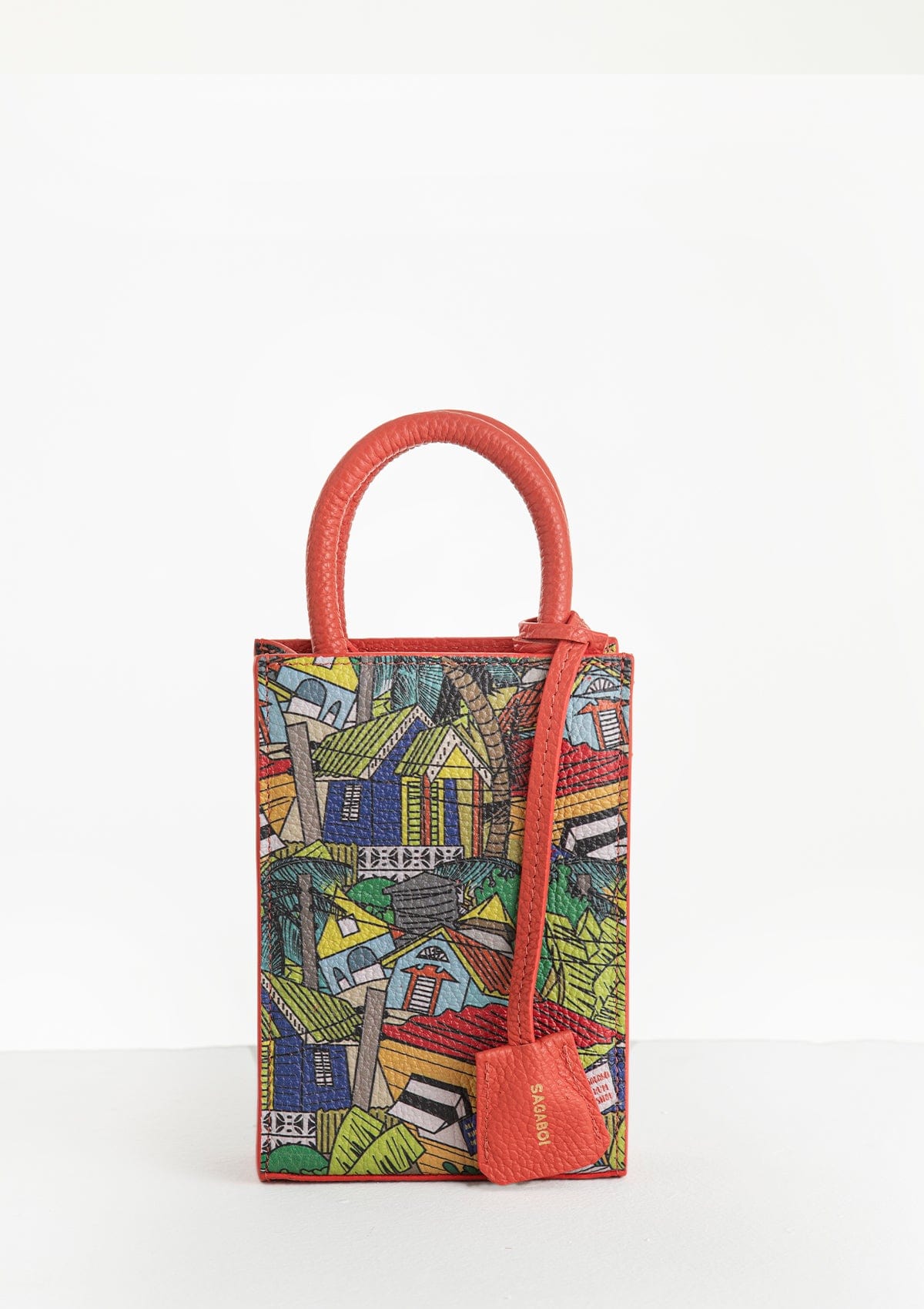 Сумка шкіряна Ètape X Sagaboy MIMI BAG Print Coral