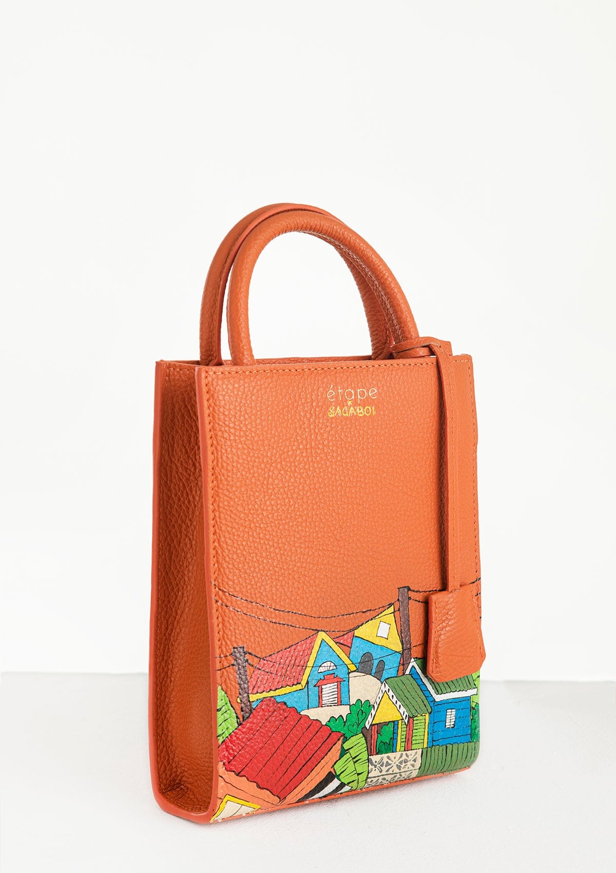 Сумка шкіряна Ètape X Sagaboy TOY BAG Paint Orange