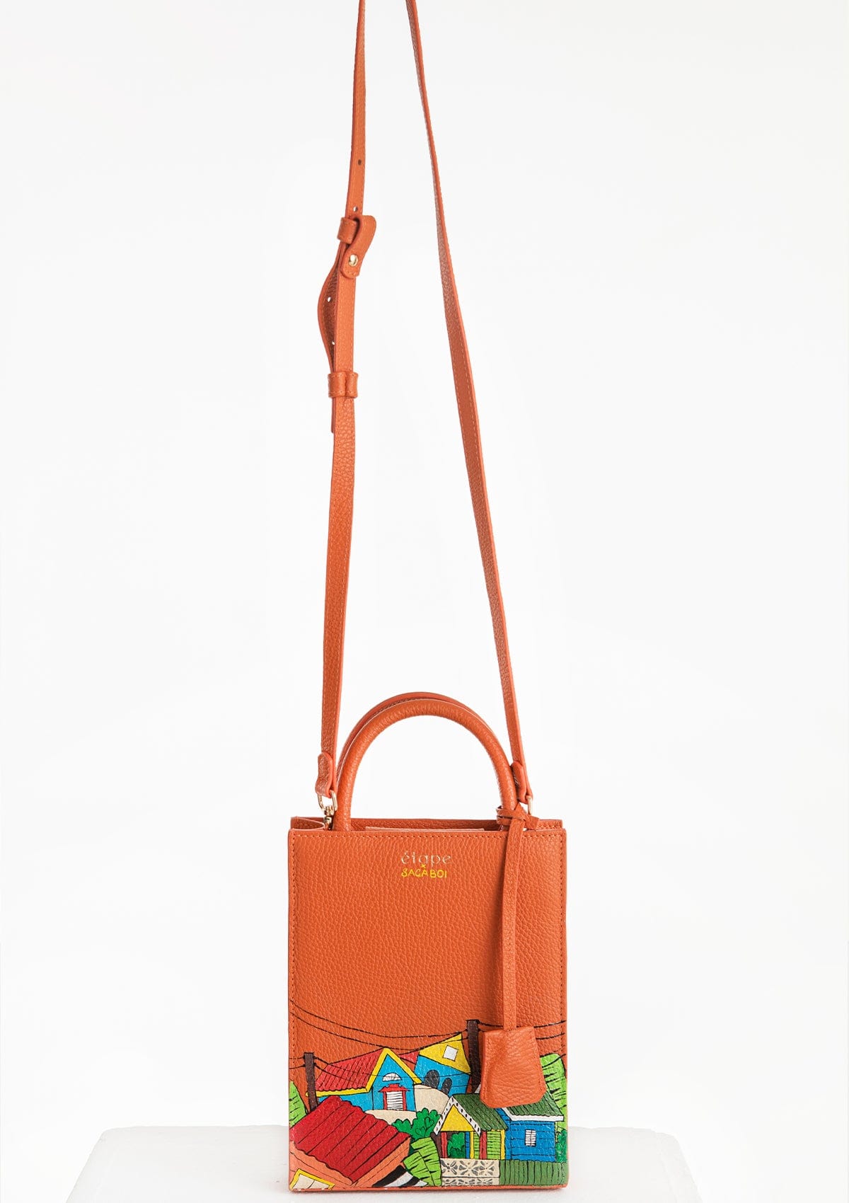 Сумка шкіряна Ètape X Sagaboy TOY BAG Paint Orange