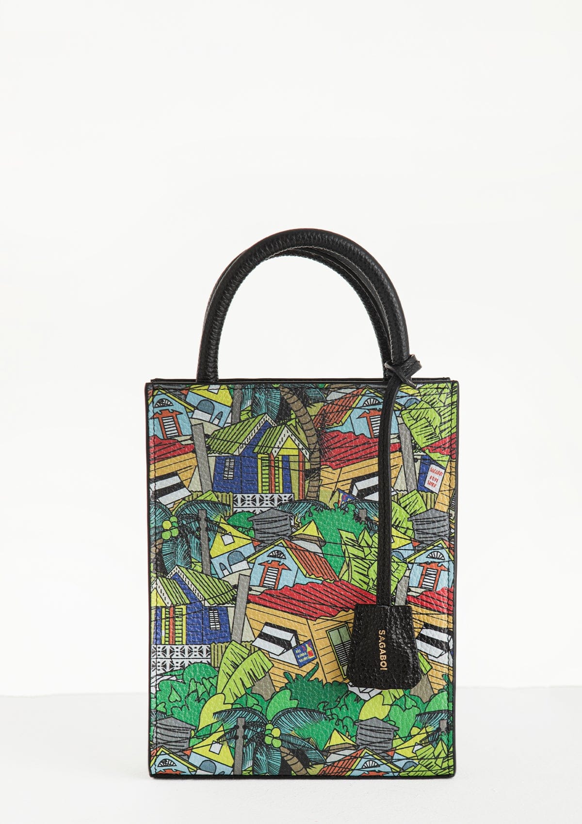 Сумка шкіряна Ètape X Sagaboy TOY BAG Print Black