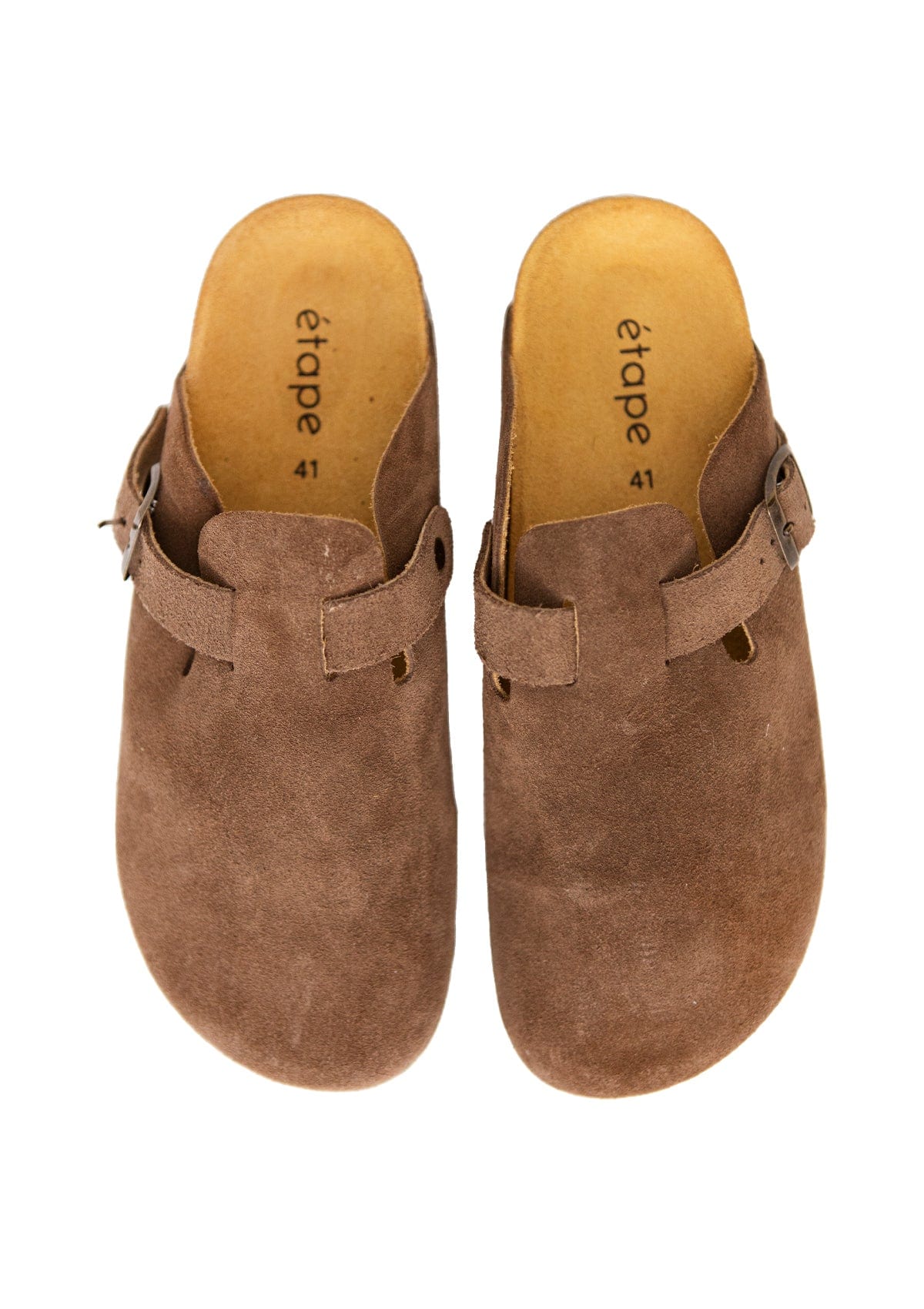 Клоги з замшi жіночі Etape Колір Шоколадний