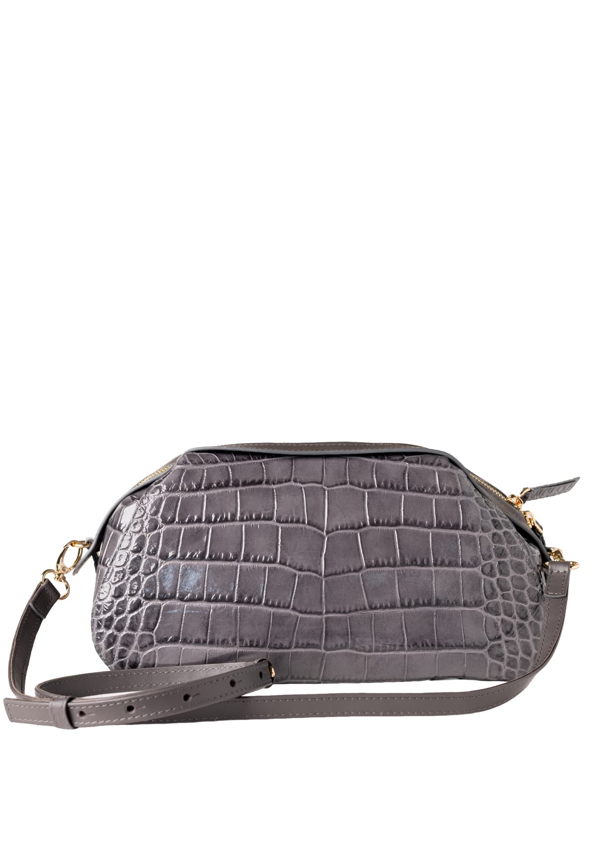Сумка шкіряна Etape Venice Crocco Grigio