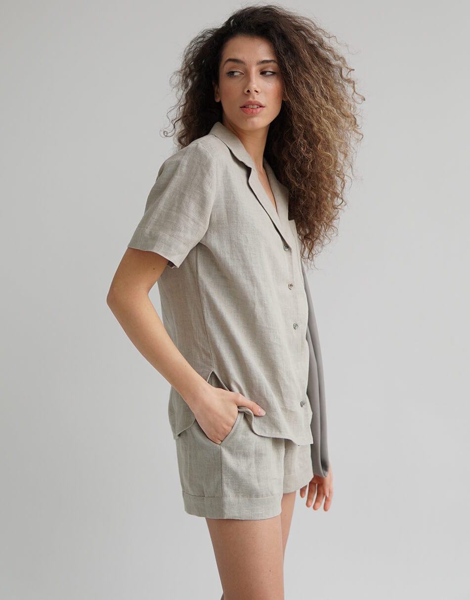 Linen short deals suit womens