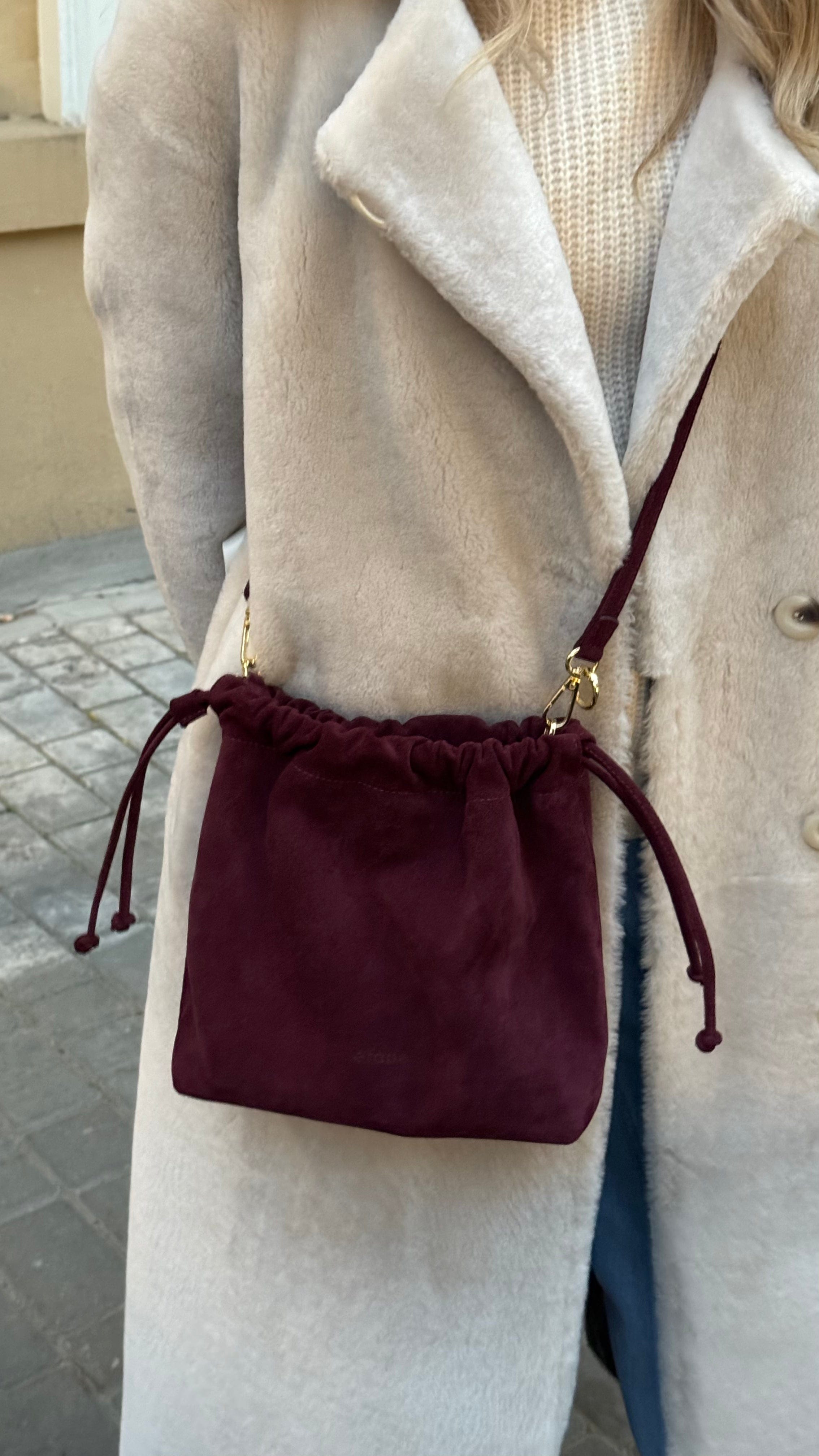 Сумка замшева Etape Florence Suede Burgundy