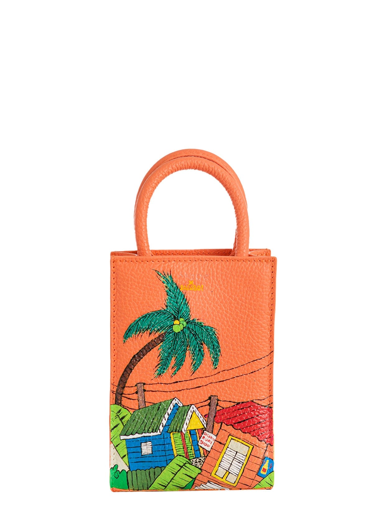 Сумка шкіряна Ètape X Sagaboi Hand Painted Orange MINI Bag