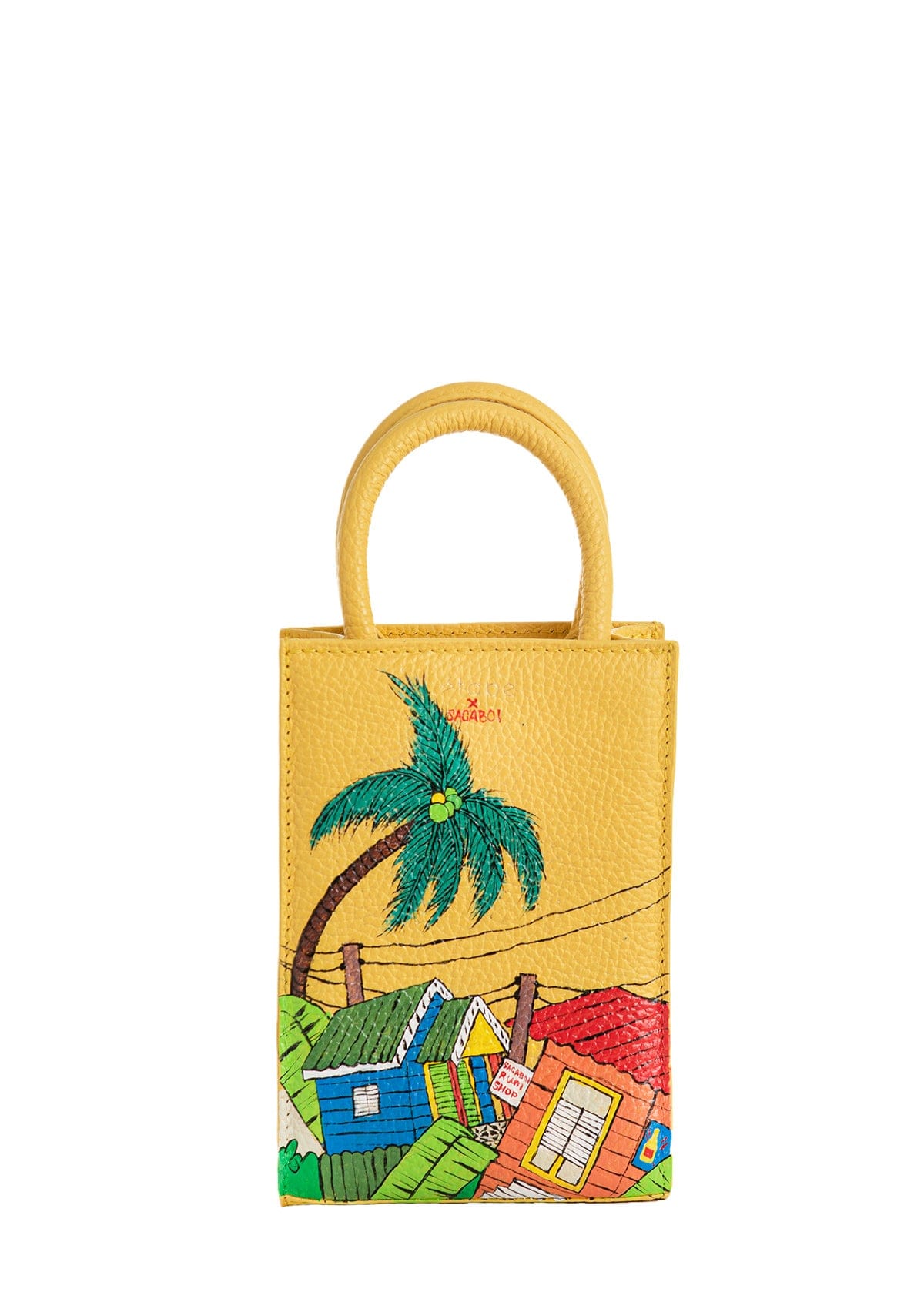 Сумка шкіряна Ètape X Sagaboi Hand Painted Yellow MINI Bag